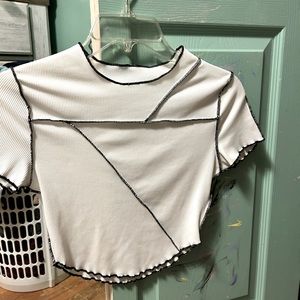 white body fitted crop top